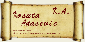 Košuta Adašević vizit kartica